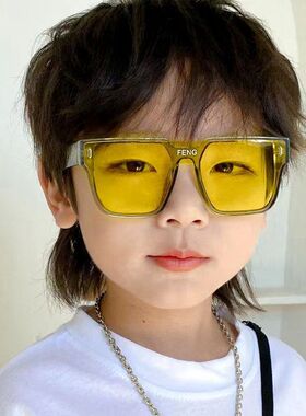 时尚男女童连体大框墨镜防紫外线