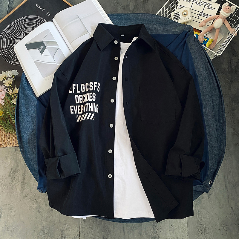 男士长袖春秋款休闲帅气上衣服衬衫 天天特卖工厂店衬衫