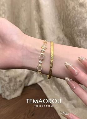 【金财福禄】微镶葫芦四叶花手链2025新款新气质手链精致富贵