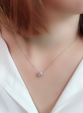 s925纯银项饰欧美时尚女王小皇冠项链镶钻锁骨链王冠吊坠厂家批发