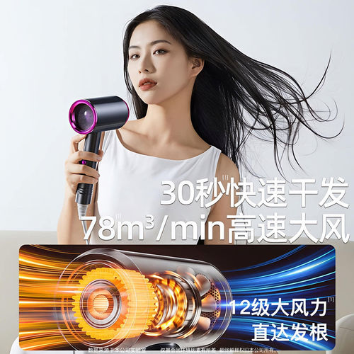 高速电吹风机家用静音负离子护发速干800W学生宿舍专用恒温吹风筒 - 图0