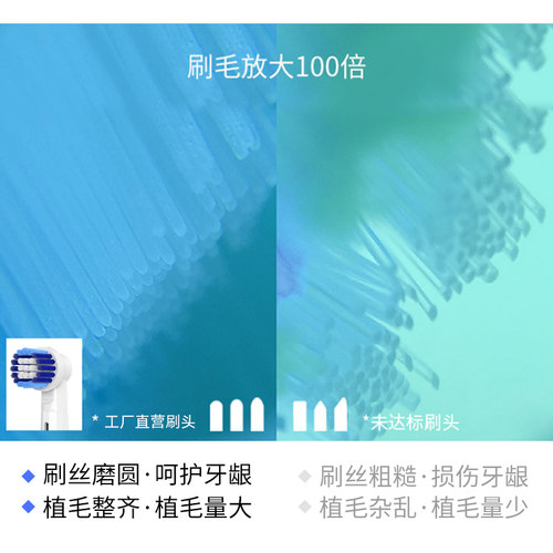 适配Oralb欧乐B电动牙刷头博朗欧乐比D12/D10/P2000通用替换刷头-图2