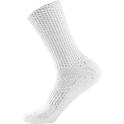 白色篮球袜男款专业运动袜加厚毛巾底袜子长筒跑步网球袜薄款中筒