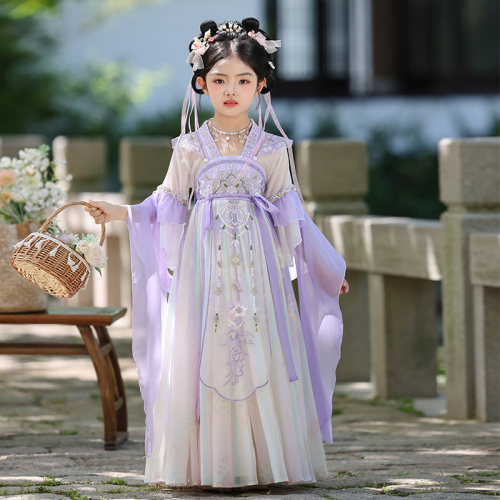 汉服女童2026新款夏季古风小女孩儿童古装公主裙子唐装连衣裙薄款 - 图2