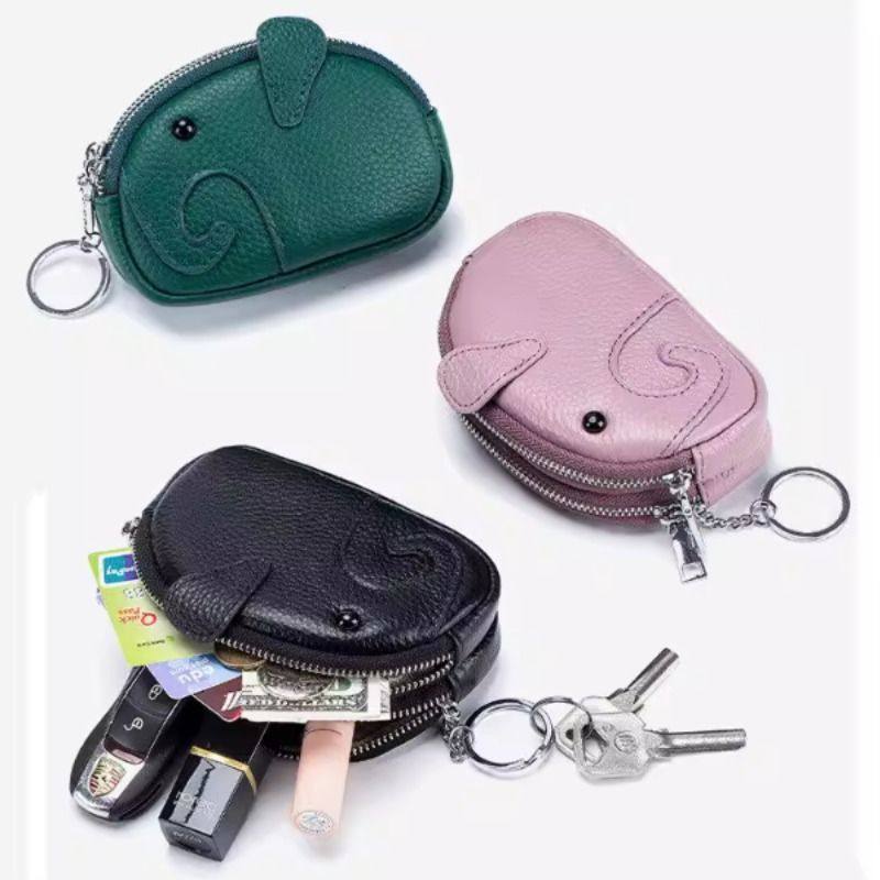 可爱小象零钱包女双拉链钥匙包多功能创意收纳包硬币包可爱小钱包,淘宝优惠券,粉丝福利购,淘宝优惠卷