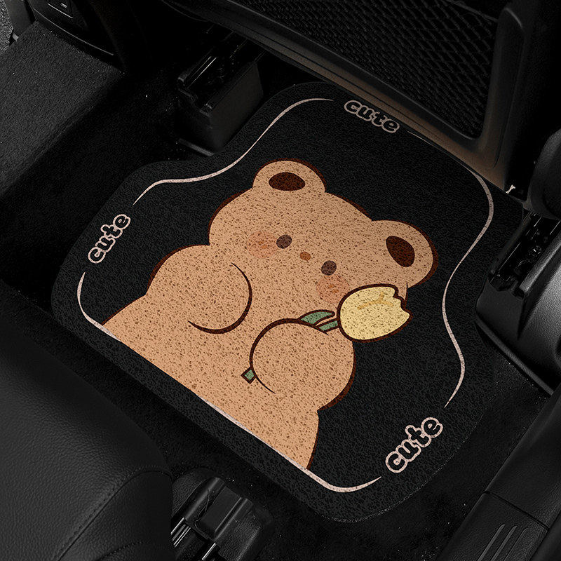 可爱卡通汽车脚垫丝圈单片高档车内防脏地毯保护垫子加厚通用女生,淘宝优惠券,粉丝福利购,淘宝优惠卷