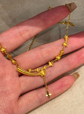优雅时尚精美高级感项链拉丝饰品
