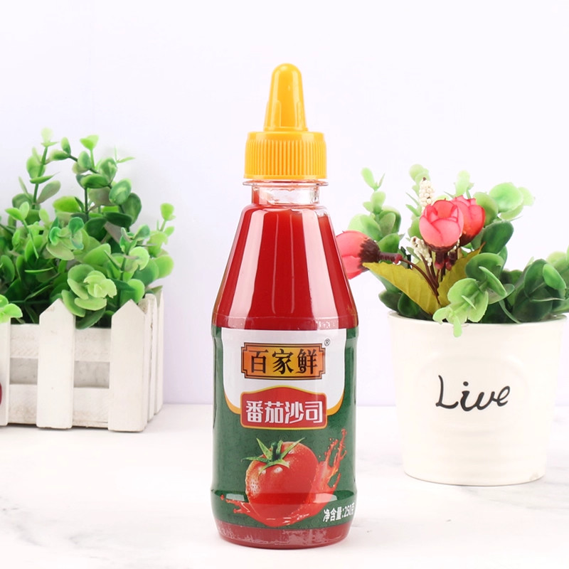 百家鲜番茄沙司250g/瓶家用小瓶挤挤瓶装番茄酱沙拉茄汁手抓饼酱,淘宝优惠券,粉丝福利购,淘宝优惠卷