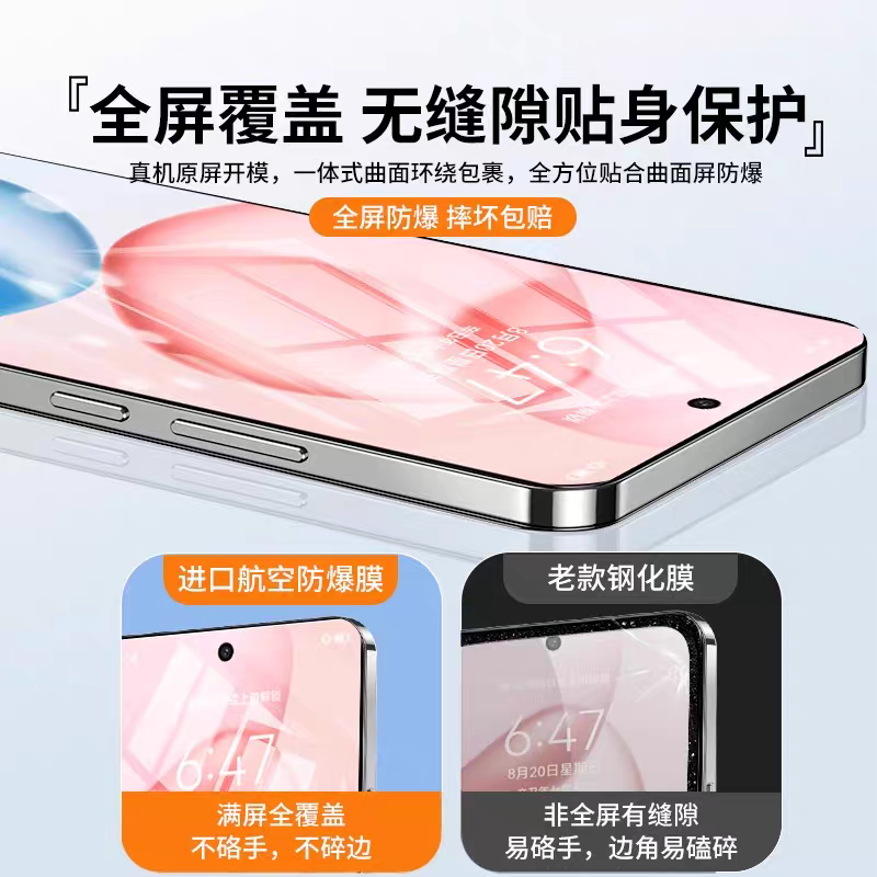 适用华为荣耀x70钢化膜400手机膜无边magic7新款全屏90/80pro直屏黑边50se防爆30s20青春x60/x40/x30v20GTpro - 图2