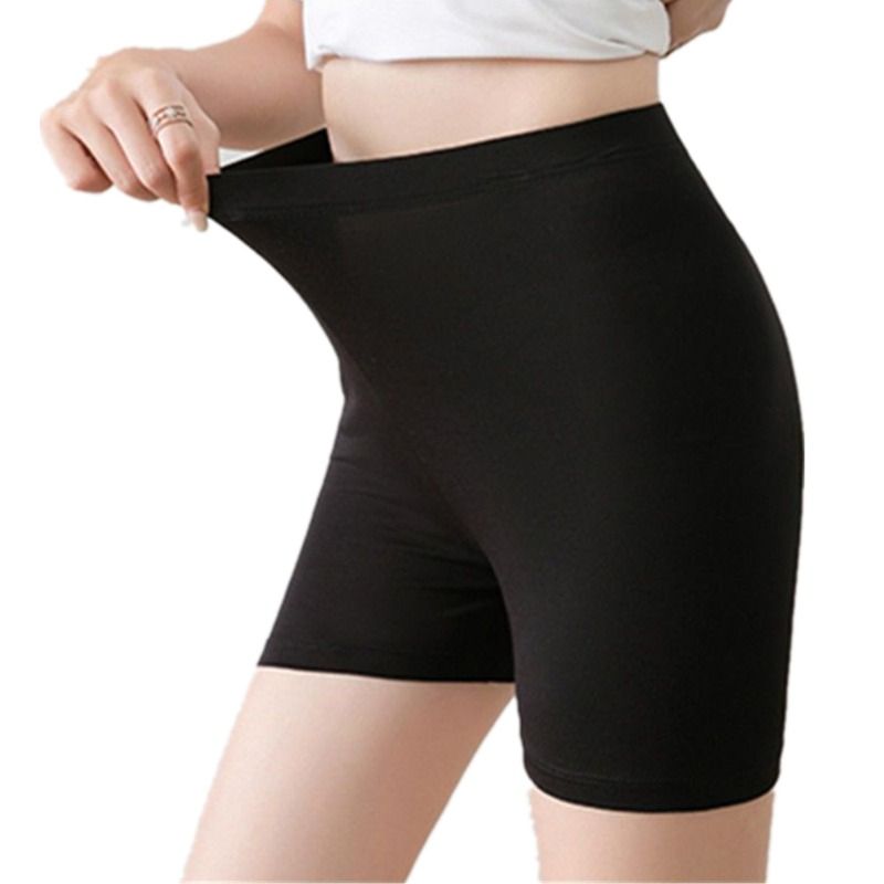 莫代尔安全裤女防走光不卷边打底裤夏天薄款蕾丝大码无痕短裤平角