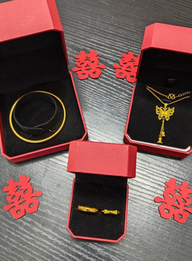 仿真五金结婚订婚拍照道具蝴蝶项链五件套首饰古法传承礼盒套装