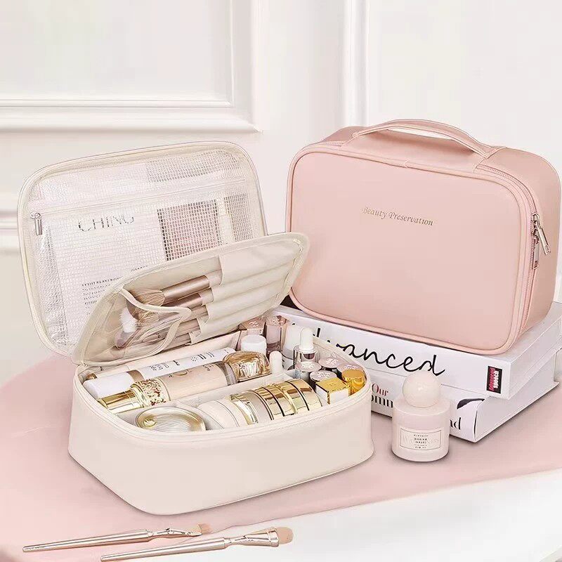 防水化妆包外出女便携大容量收纳包化妆品旅行洗漱包2026新款分区 - 图0