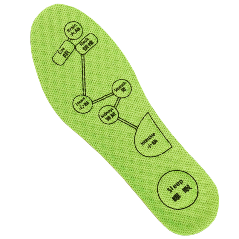 新款防臭透气鞋垫男女款艾草抗菌吸汗减震按摩运动鞋垫除臭软底