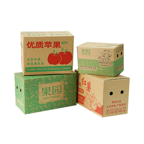 水果纸箱批发5斤10斤装加厚加硬苹果红薯专用快递箱子包装盒打包 - 图3