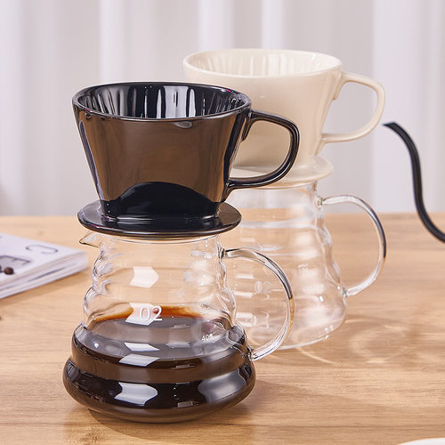 V60萃取过滤杯咖啡挂耳过滤器漏斗手冲壶分享壶器具陶瓷滤纸云朵 - 图1