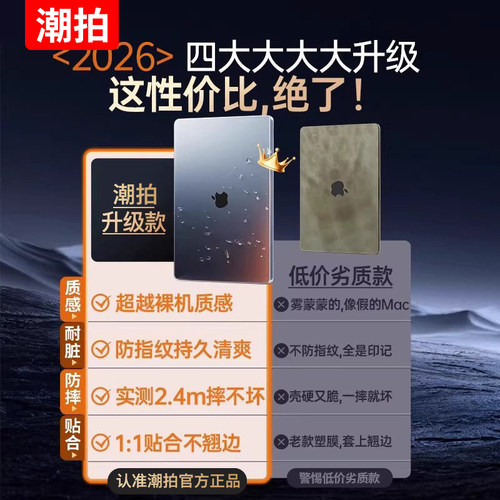 2026新款M5】适用苹果macbookair保护壳pro笔记本电脑mac套macpro14寸13透明macbookairm4膜M4外M2 15软16 M3 - 图1