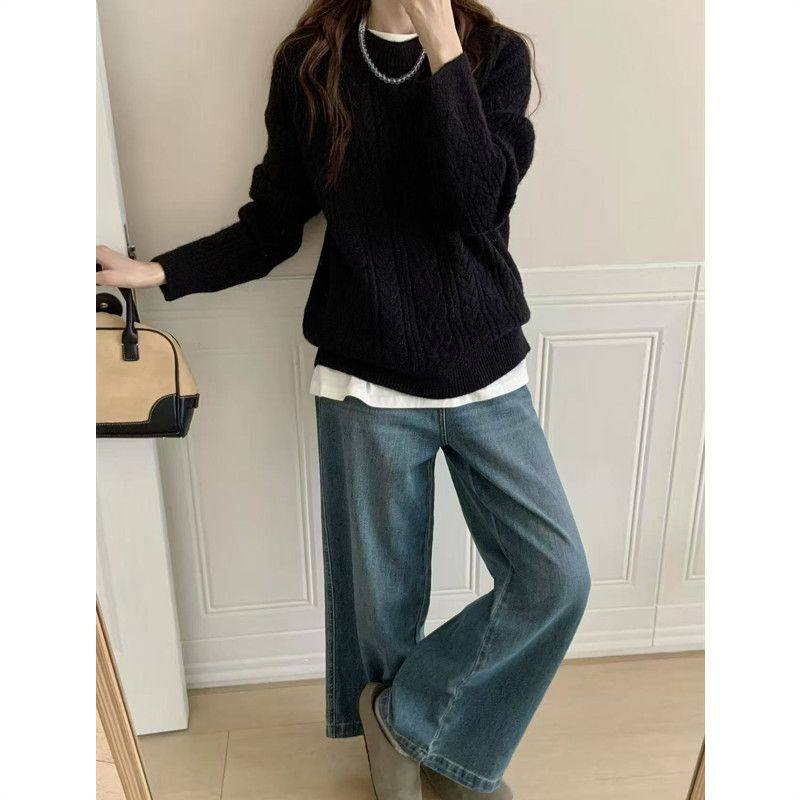 冬季毛衣女2025年新款大码内搭针织打底衫慵懒风宽松小个子上衣厚,淘宝优惠券,粉丝福利购,淘宝优惠卷