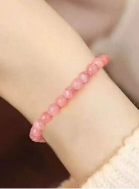 小众天然红纹石单圈手链