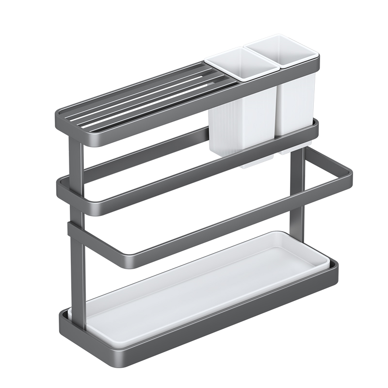 厨房调料置物架筷子刀架台面多功能壁挂式厨具用品筷子筒收纳架子-图3