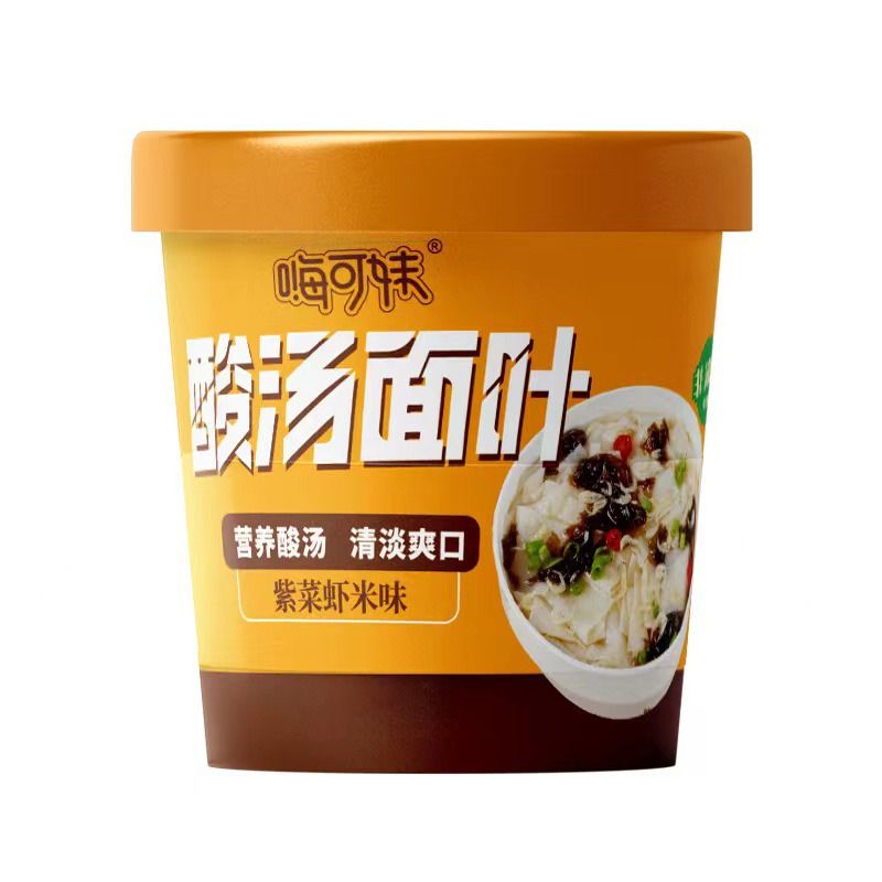 酸汤面叶桶装速食正宗华品牌河南特产紫菜虾米味泡坊方便面-图3