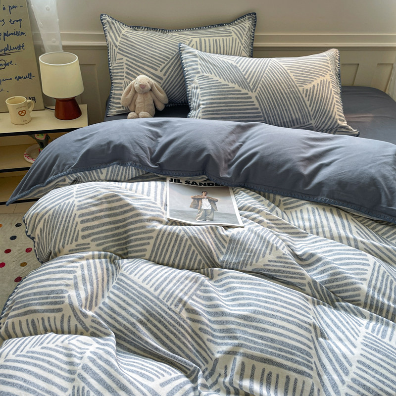 朵亚之星全棉磨毛四件套纯棉抗菌加厚保暖床上用品秋冬天床单被套,淘宝优惠券,粉丝福利购,淘宝优惠卷