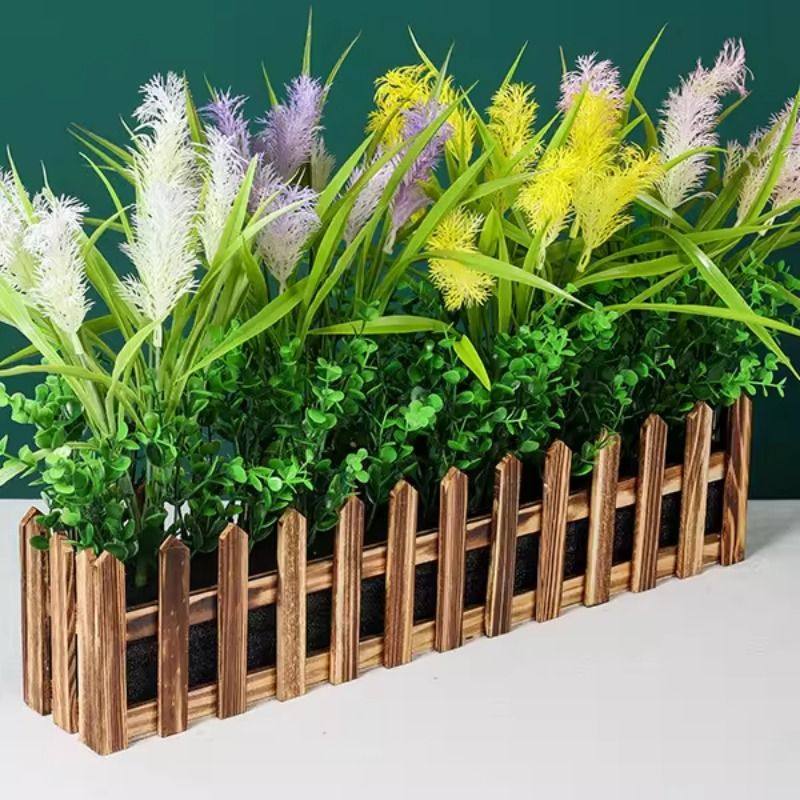 仿真栅栏绿植 栅栏花墙角阳窗台隔断遮挡装饰绿植摆设 花槽盆栽,淘宝优惠券,粉丝福利购,淘宝优惠卷