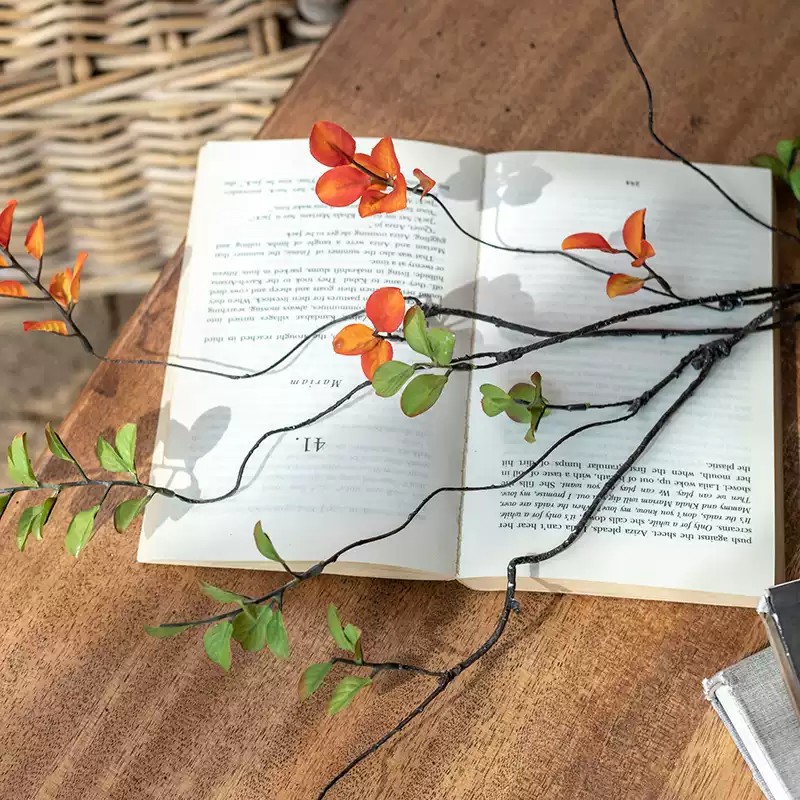 日式秋枫叶仿真花假花仿生绿植摆件客厅餐桌干枝干花插花装饰花艺 - 图2