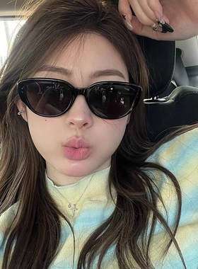 复古猫眼墨镜女防晒遮阳高级感