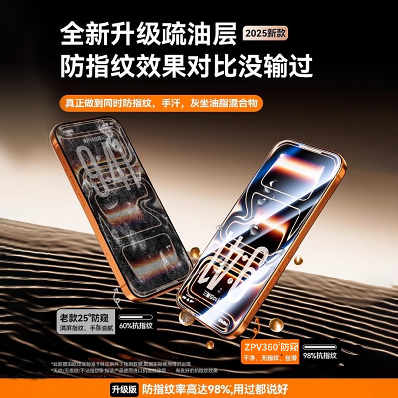 ZPV适用苹果17防窥膜防窥钢化膜iPhone16pro15防偷窥14plus手机膜13全屏12贴膜11防窥屏x保护pm防摔17air新款 - 图3