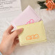 Simple and versatile little cheese Japanese cute wallet card holder short female cartoon tri-fold folding small wallet