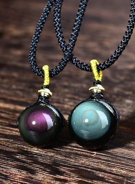 【有球必应】黑曜石转运珠吊坠