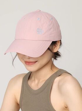 轻薄速干帽子字母棒球帽夏季新款防晒遮阳女款夏天户外蓝色鸭舌帽