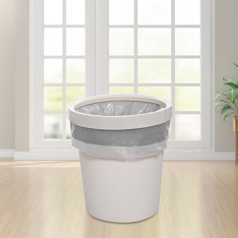 银灰抽绳式自动收口垃圾袋20只