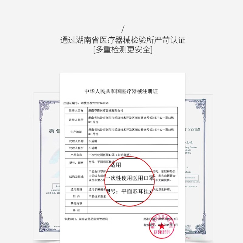 医用外科口罩v字型一次性三层防护正品防晒2024款医疗健康印花 - 图2
