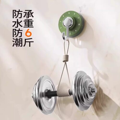 门后吸盘挂钩真空强力无痕收纳免打孔家用浴室厨房旋转卫生间粘钩 - 图1