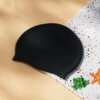 Silicone adult spandex swimming cap for men and women, high elasticity, comfortable and non-stretchy, Korean fashion swimming cap for students and children