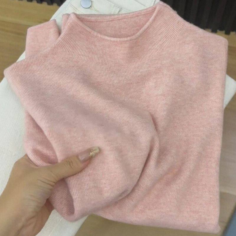 粉色大码内搭毛衣女秋冬新款针织打底衫韩系氛围感穿搭上衣,淘宝优惠券,粉丝福利购,淘宝优惠卷