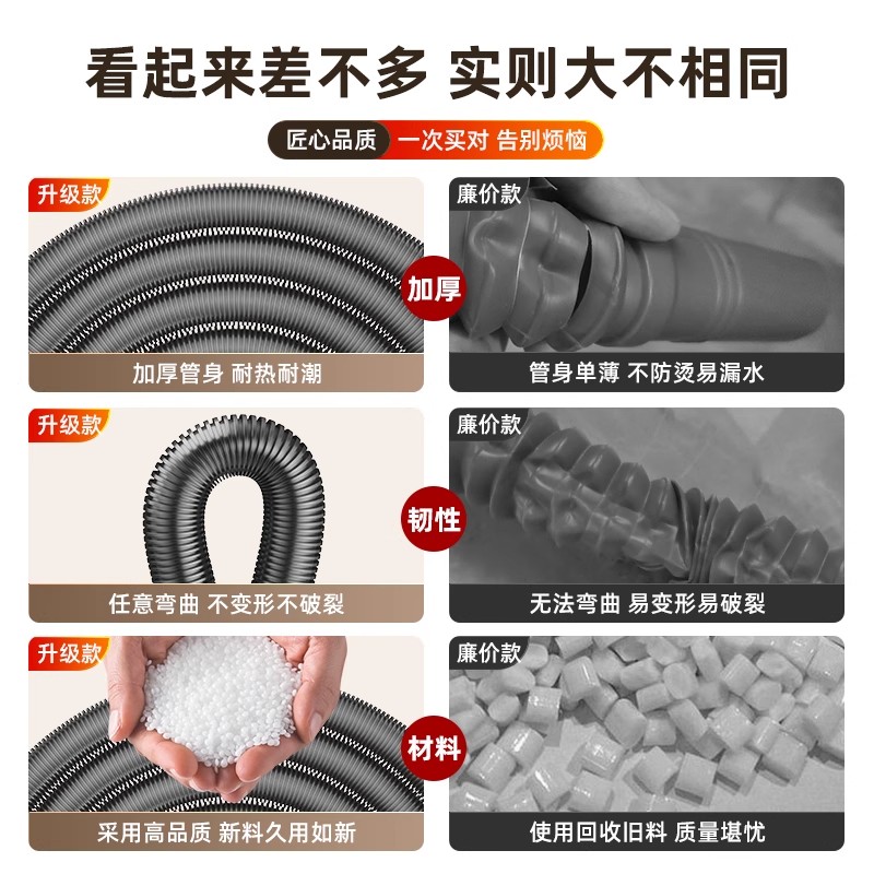 厨房洗菜盆双头连接管双水槽下水管双螺纹接口排水管水池软管配件 - 图2