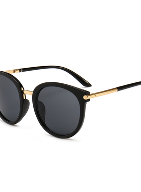 女大太阳镜墨镜2024新款防紫外线防晒圆脸眼镜潮黑框防蓝光偏光