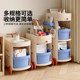Schoolbag shelf movable trolley book storage