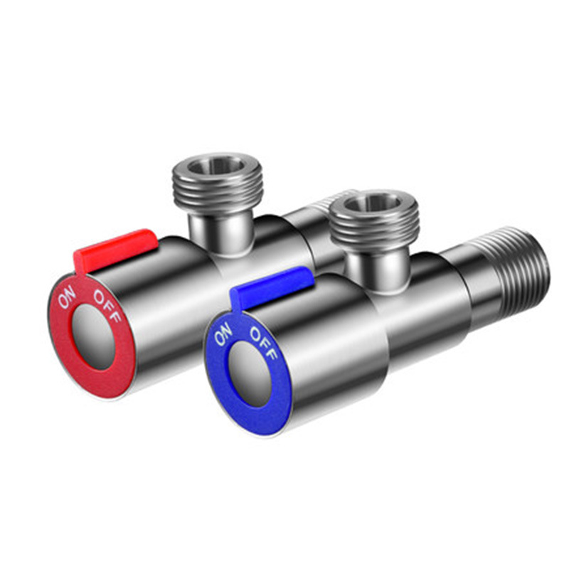 304不锈钢加长三角阀热水器马桶4分阀门开关冷热水管角阀全铜角伐