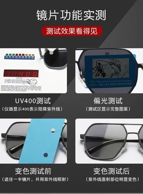 偏光墨镜男士开车专用高清变色