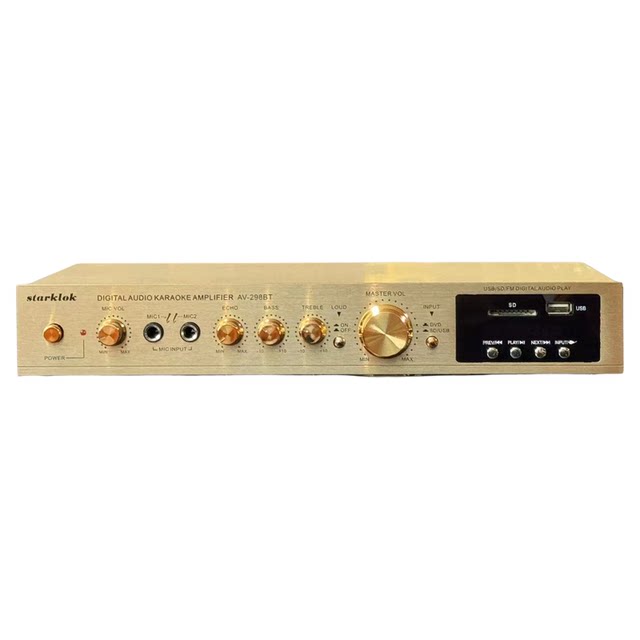 110V cross-border hot selling AV298BT five-channel 5 home Bluetooth power amplifier 600W high-power aluminum alloy power amplifier