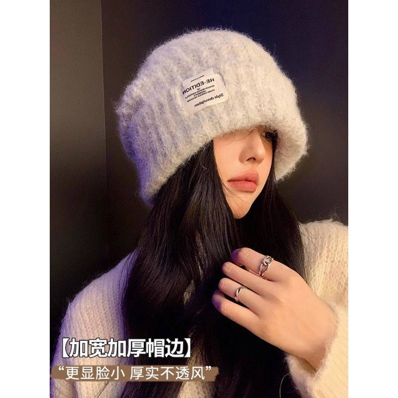 帽子女冬季2025新款毛线帽显脸小时尚贴布保暖针织帽护耳包头帽潮,淘宝优惠券,粉丝福利购,淘宝优惠卷