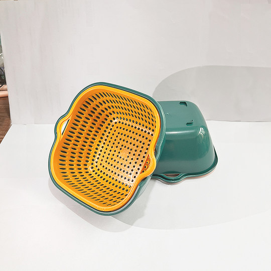 Double-layer drainage wash basin set
