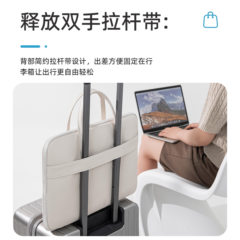 2025手提笔记本电脑包女简约14寸适用于苹果macbook13.3联想小新pro14华为小米15.6英寸ipad平板保护套内胆包 - 图0