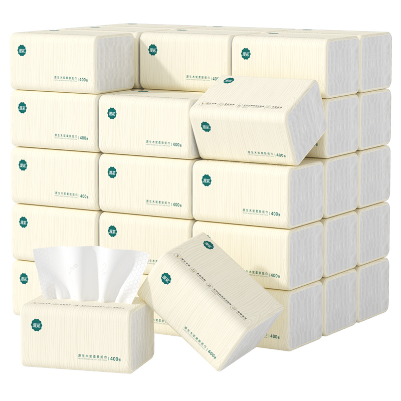 漫花400张60大包纸巾抽纸餐巾纸家用实惠装整箱批发卫生纸擦手纸-图3