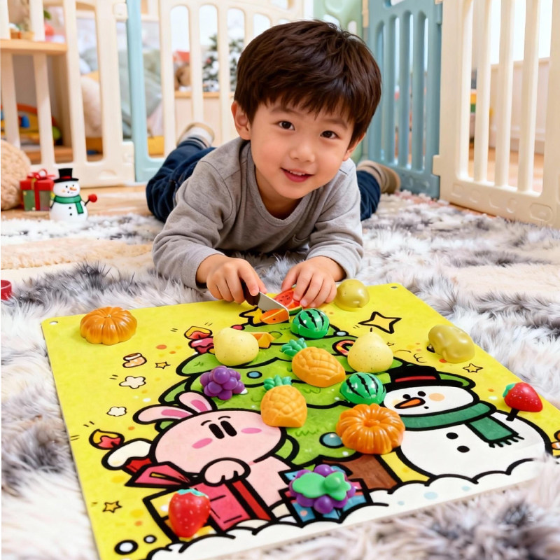 毛毡板水果切切乐diy宝宝围栏忙碌板儿童过家家果蔬玩具益智早教收纳上墙,淘宝优惠券,粉丝福利购,淘宝优惠卷