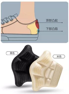 防磨脚后跟贴脚垫软皮纯色厚薄款