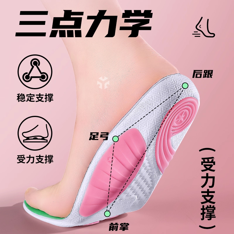 女士专用款足弓支撑鞋垫医用足底筋膜炎专用扁平足内八字矫直腿型 - 图1